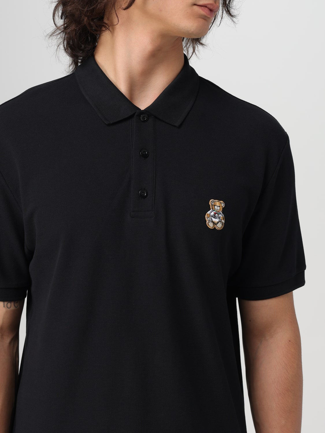 MOSCHINO COUTURE POLO: Polo hombre Moschino Couture, Negro - Img 4