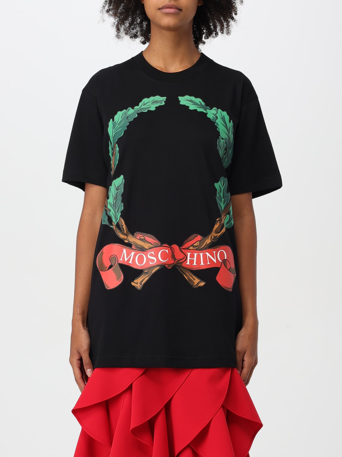 MOSCHINO COUTURE T-SHIRT: T-shirt femme Moschino Couture, Noir - Img 1