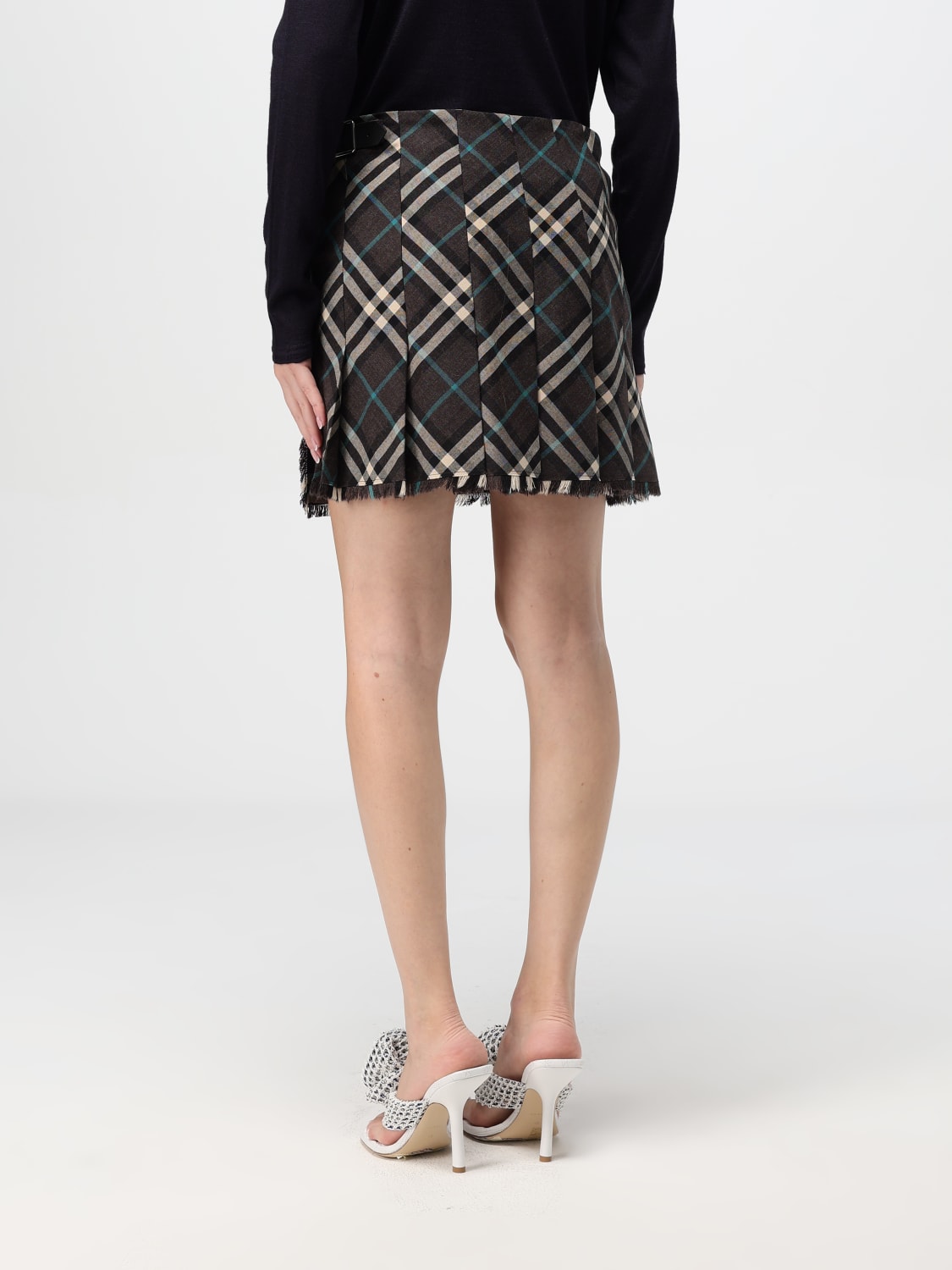 BURBERRY SKIRT: Skirt woman Burberry, Green - Img 3