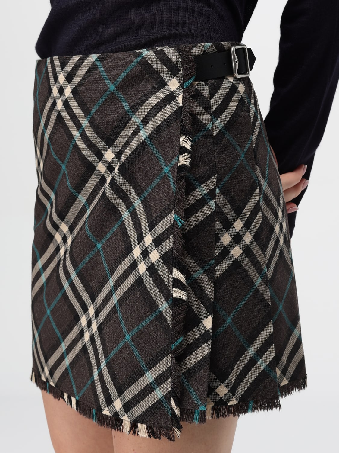 BURBERRY SKIRT: Skirt woman Burberry, Green - Img 5