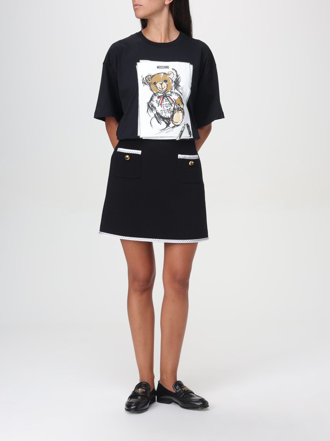 MOSCHINO COUTURE T-SHIRT: T-shirt woman Moschino Couture, Black - Img 2