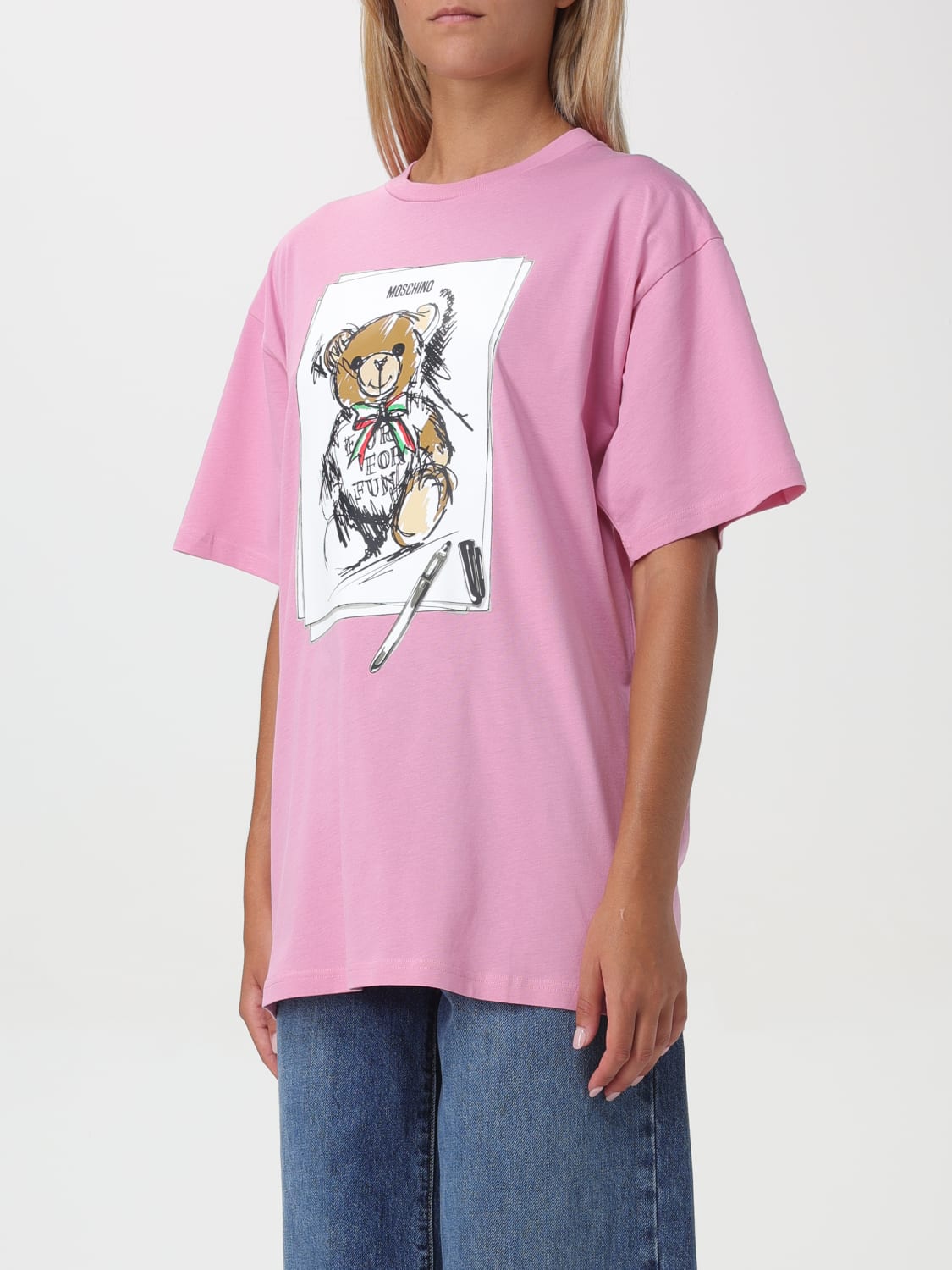 MOSCHINO COUTURE T-SHIRT: T-shirt woman Moschino Couture, Pink - Img 4