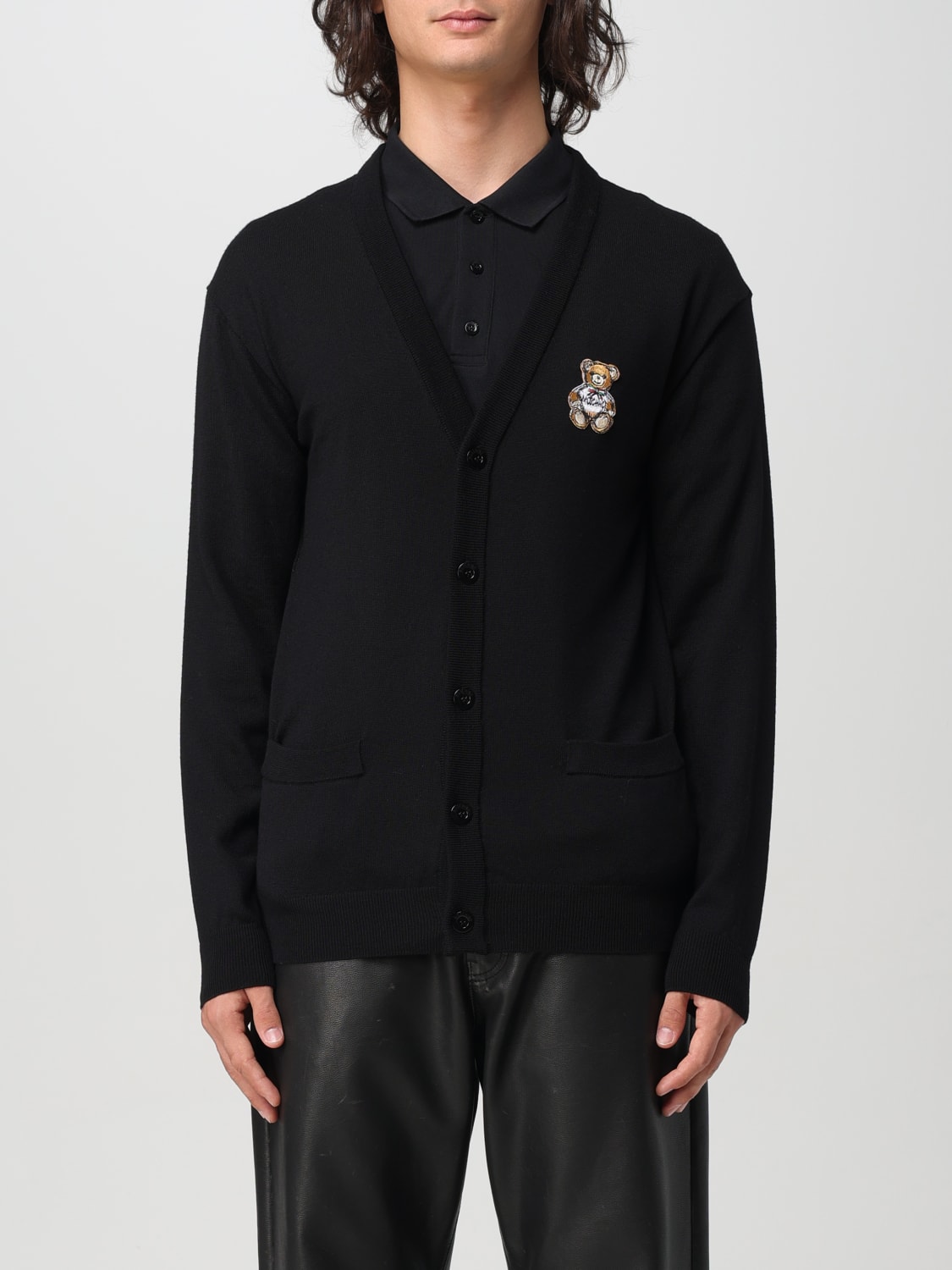 MOSCHINO COUTURE CARDIGAN: Cardigan homme Moschino Couture, Noir - Img 1