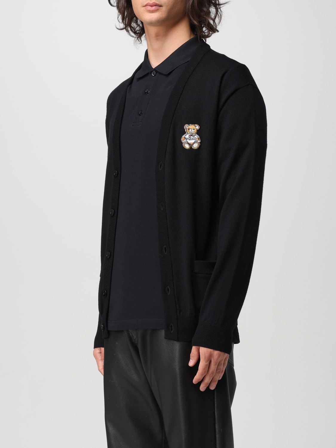 MOSCHINO COUTURE CARDIGAN: Cardigan homme Moschino Couture, Noir - Img 3