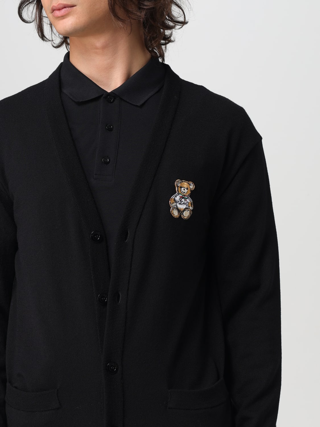 MOSCHINO COUTURE CARDIGAN: Cardigan homme Moschino Couture, Noir - Img 4