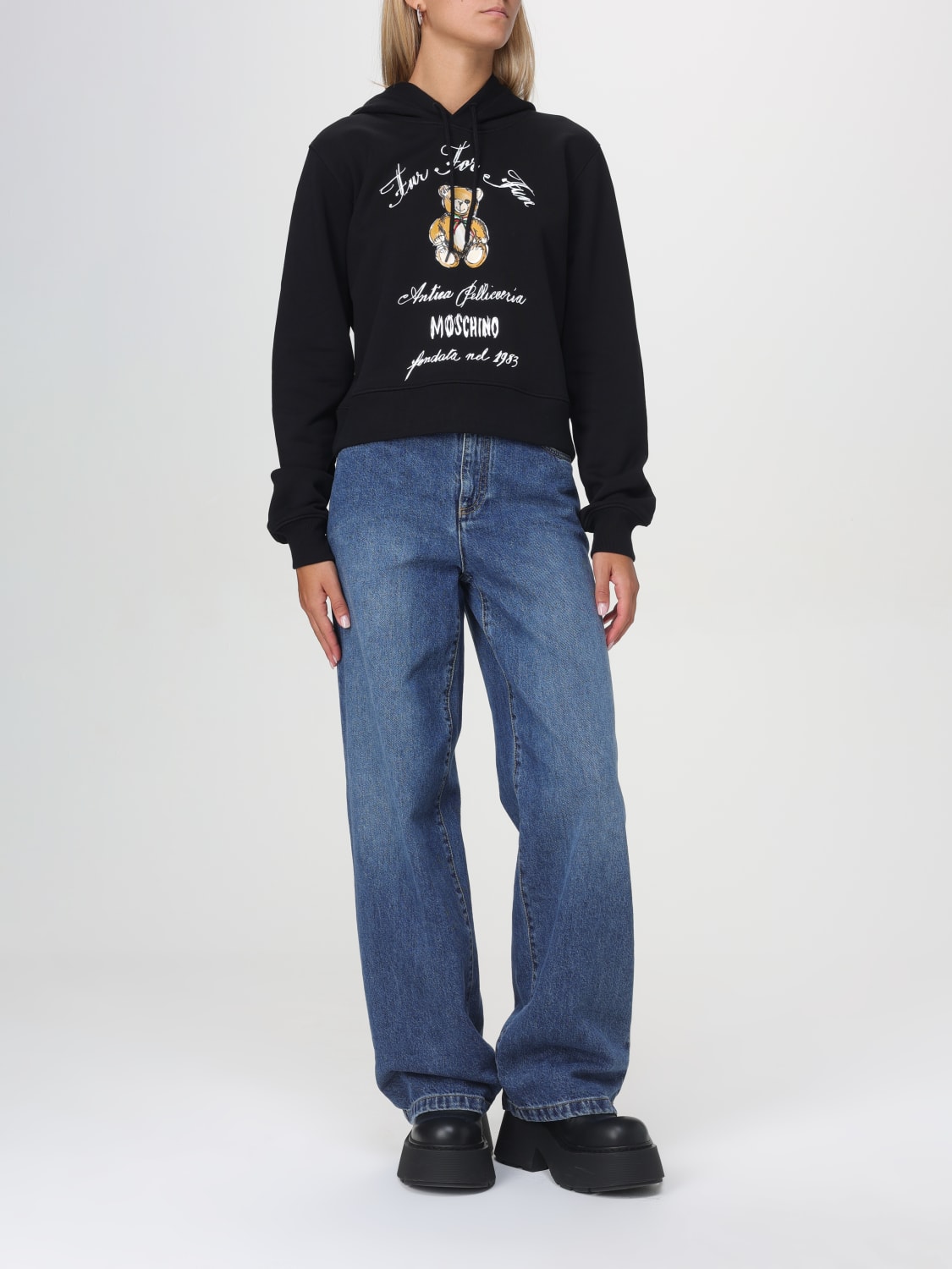 MOSCHINO COUTURE SWEATSHIRT: Sweater woman Moschino Couture, Black - Img 2