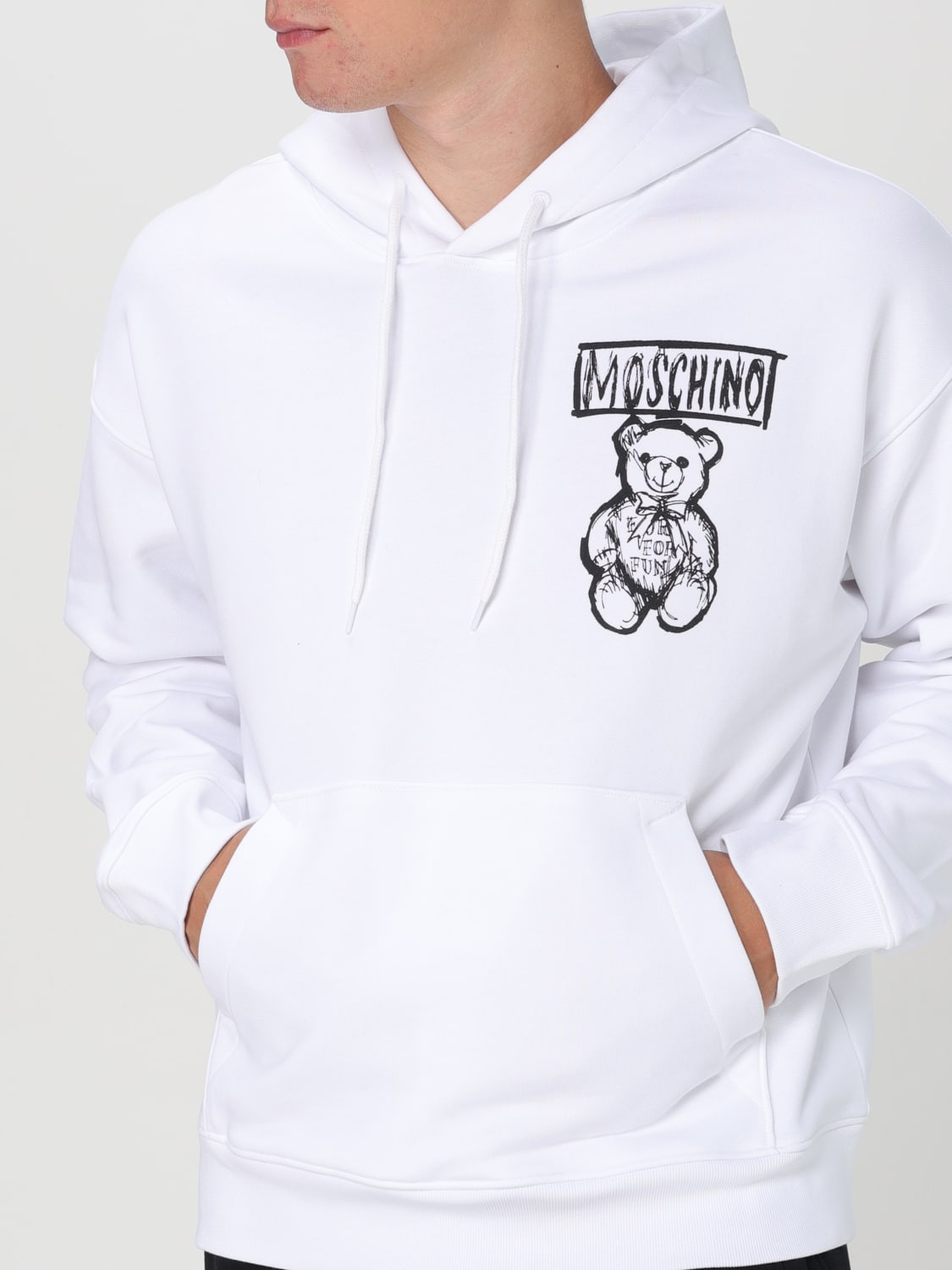 MOSCHINO COUTURE SUDADERA: Sudadera hombre Moschino Couture, Blanco - Img 5