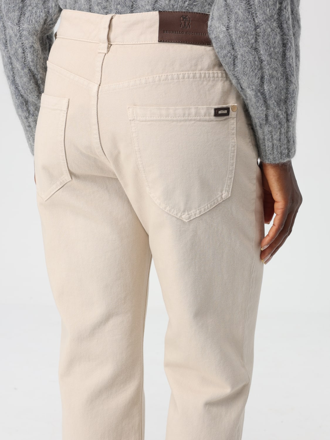 BRUNELLO CUCINELLI PANTS: Brunello Cucinelli cotton denim pants, White - Img 4