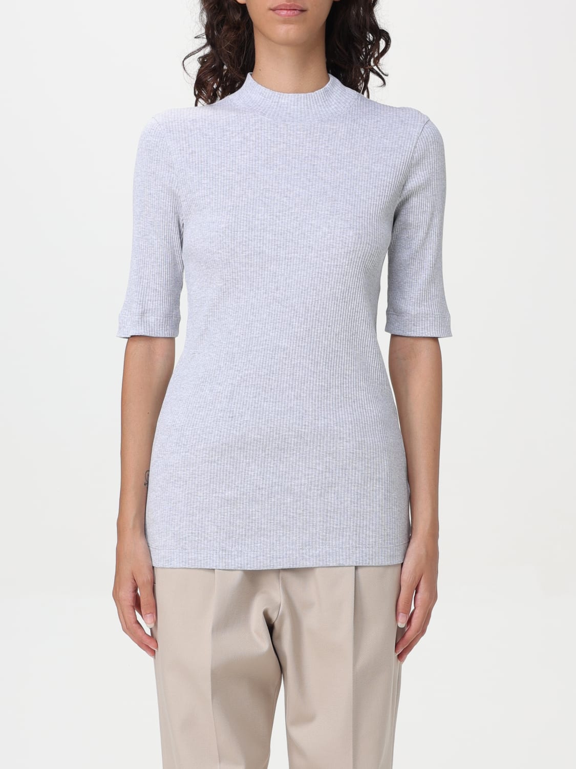 BRUNELLO CUCINELLI SWEATER: T-shirt woman Brunello Cucinelli, Grey - Img 1