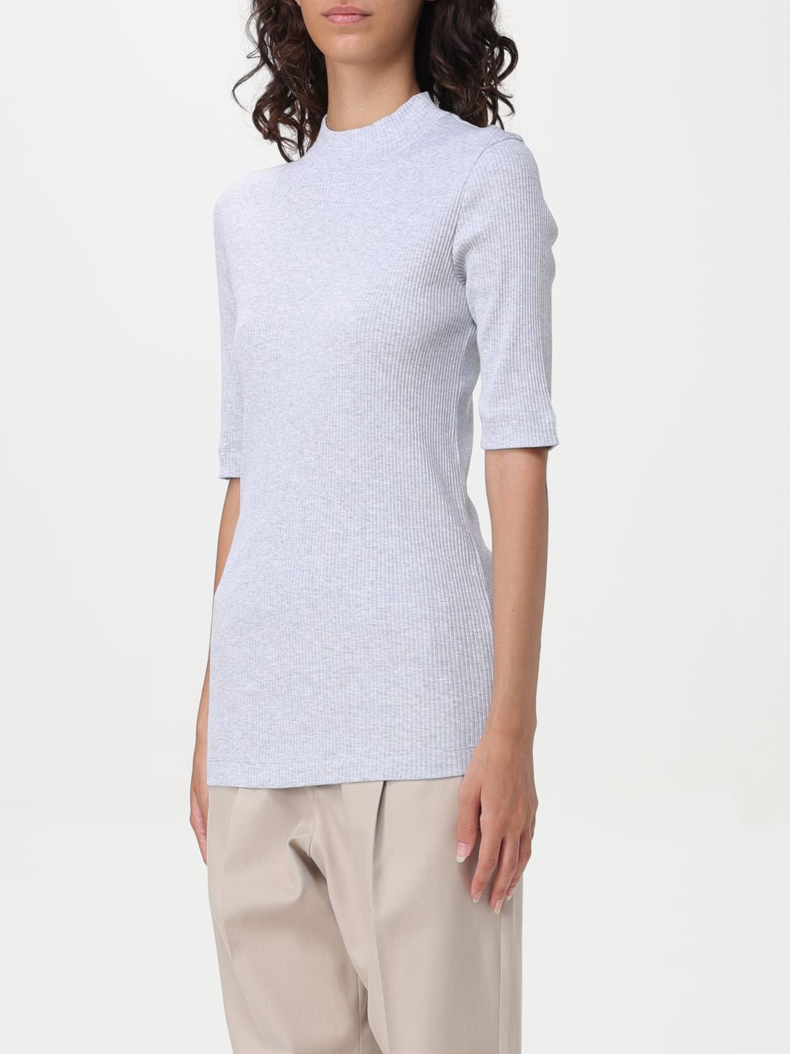 BRUNELLO CUCINELLI SWEATER: T-shirt woman Brunello Cucinelli, Grey - Img 4