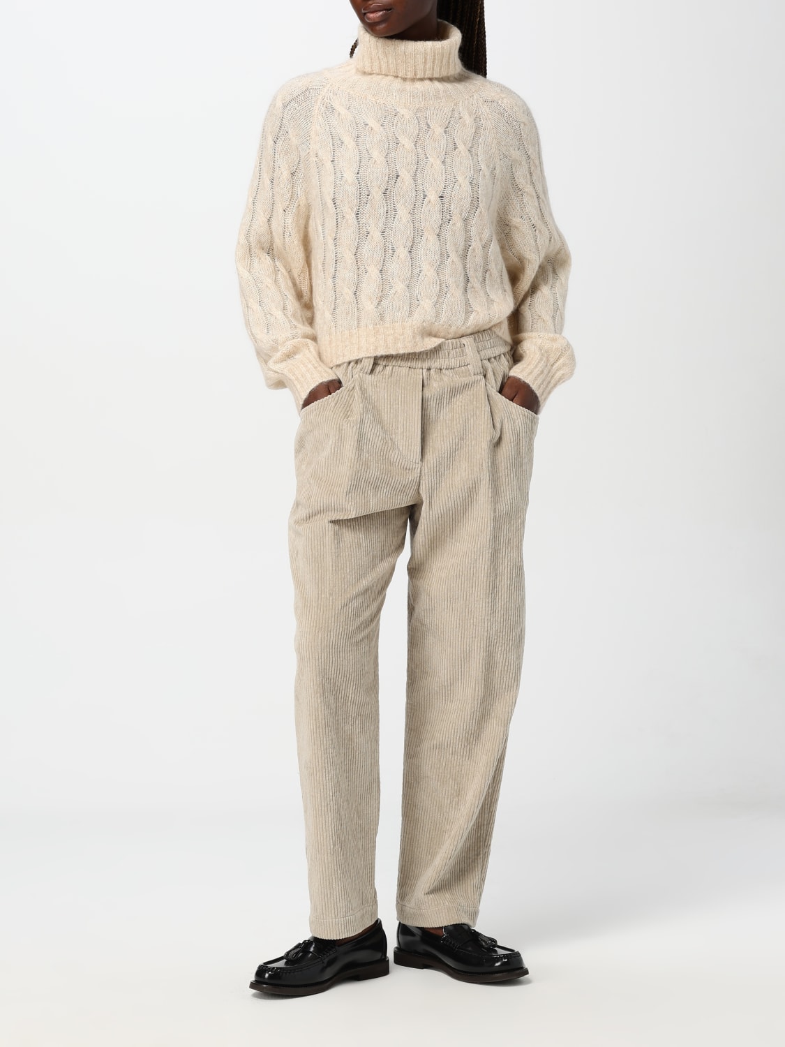 BRUNELLO CUCINELLI セーター: セーター レディース Brunello Cucinelli, ベージュ - Img 2