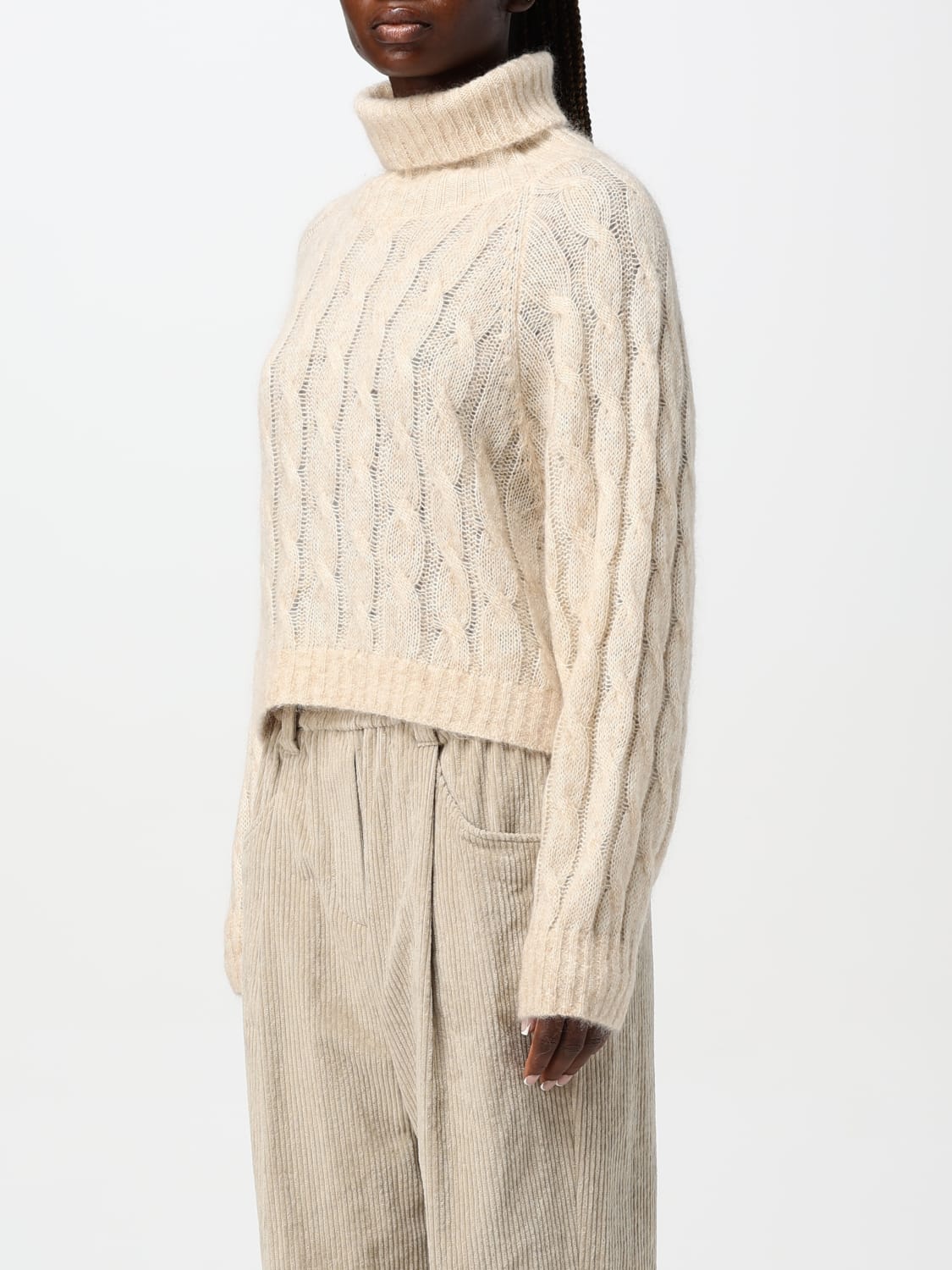 BRUNELLO CUCINELLI SWEATER: Sweater woman Brunello Cucinelli, Beige - Img 4