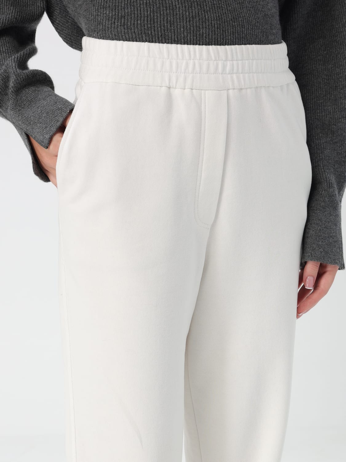 BRUNELLO CUCINELLI PANTS: Pants woman Brunello Cucinelli, White - Img 4