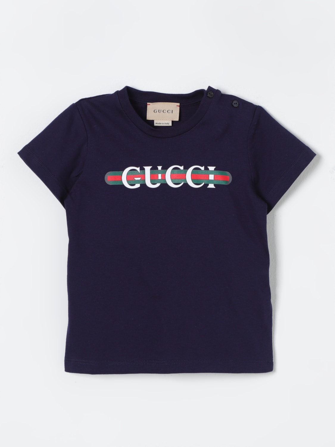 GUCCI: T-shirt kids - Blue | Gucci t-shirt 548034XJGPI online at GIGLIO.COM