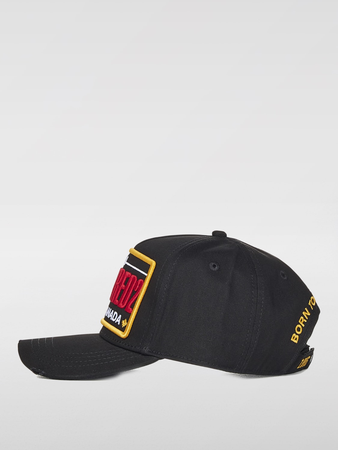 DSQUARED2 CAPPELLO: Cappello Dsquared2 in cotone con logo ricamato , Nero 1 - Img 2