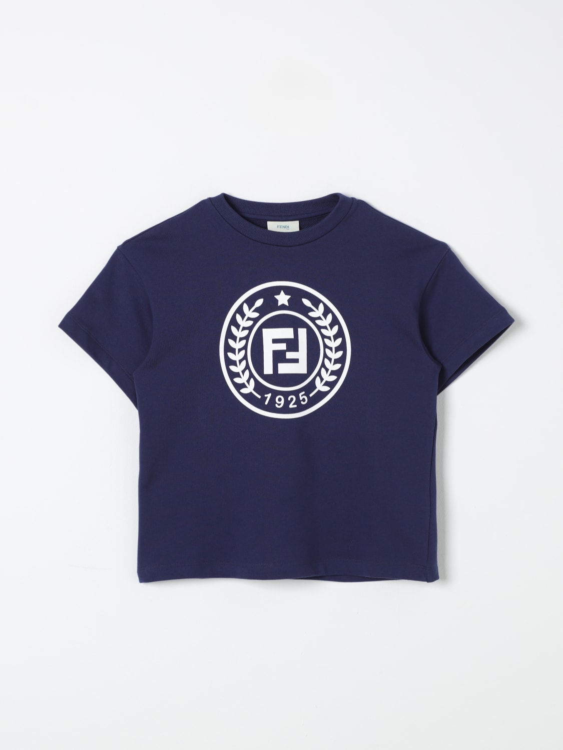 FENDI T-SHIRT: T-shirt kids Fendi, Blue - Img 1