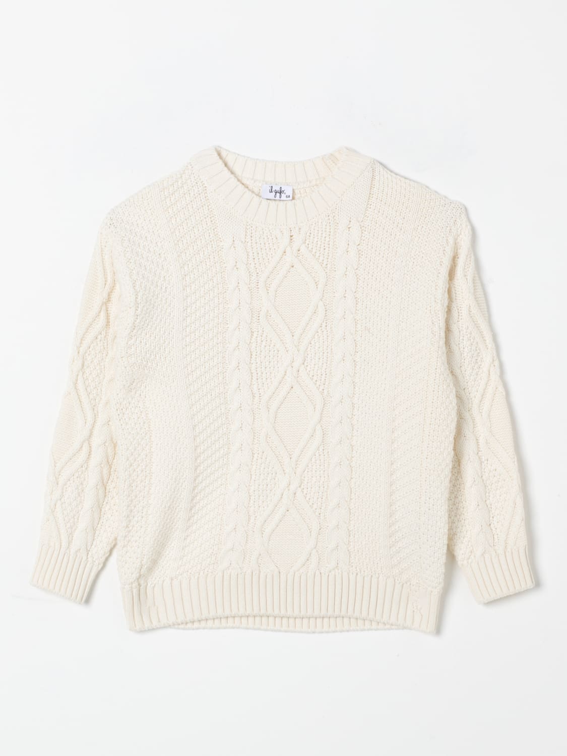 IL GUFO SWEATER: Sweater kids Il Gufo, White - Img 1