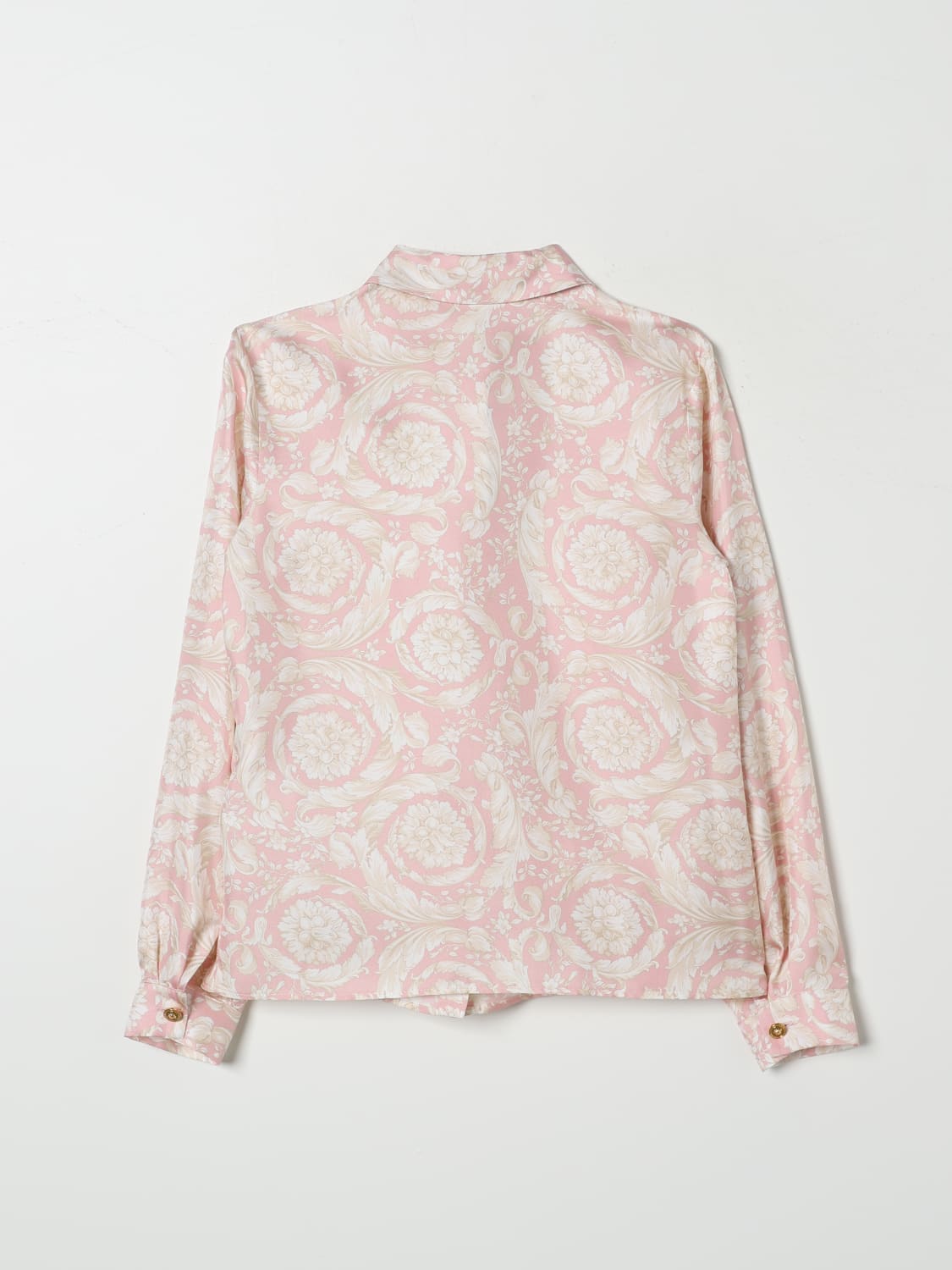 VERSACE SHIRT: Versace baroque silk shirt, Pink - Img 2