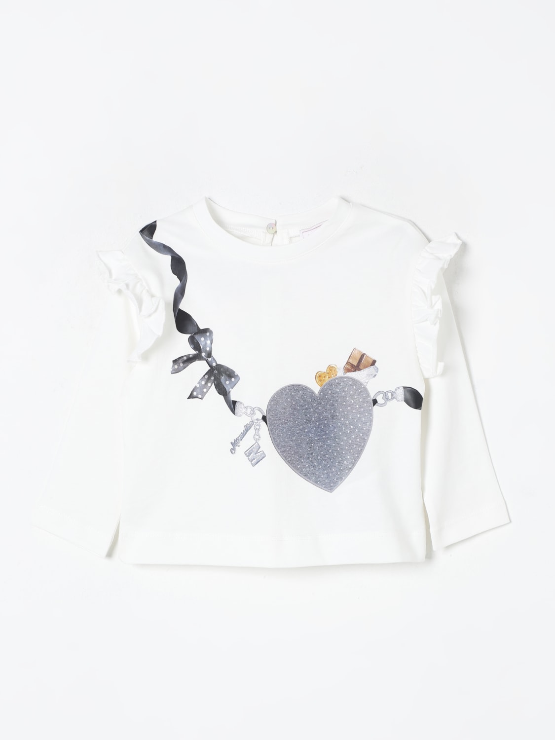 MONNALISA T-SHIRT: T-shirt Monnalisa in cotone , Panna - Img 1