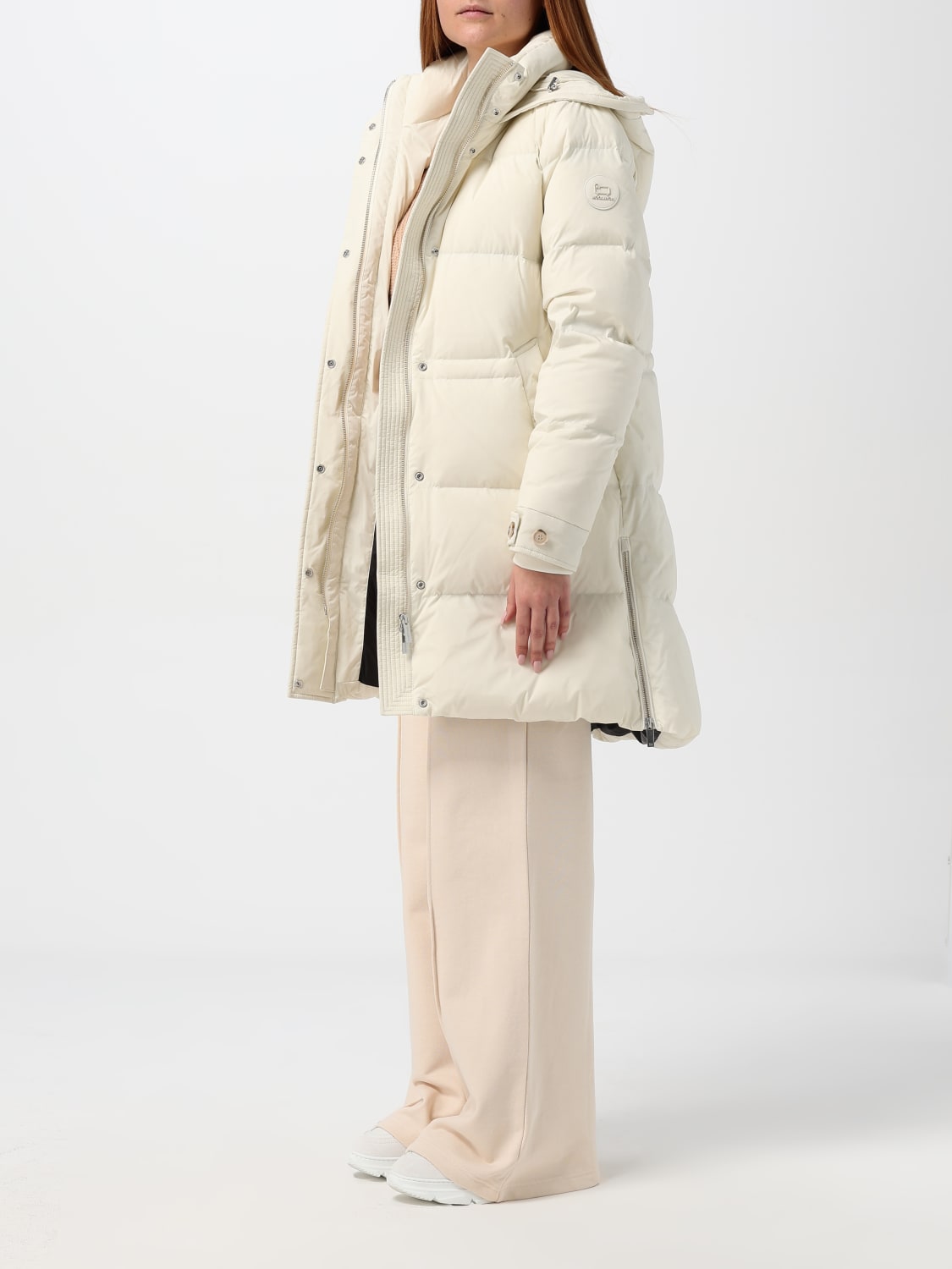 WOOLRICH CAPPOTTO: Piumino Woolrich in nylon trapuntato , Crema - Img 3