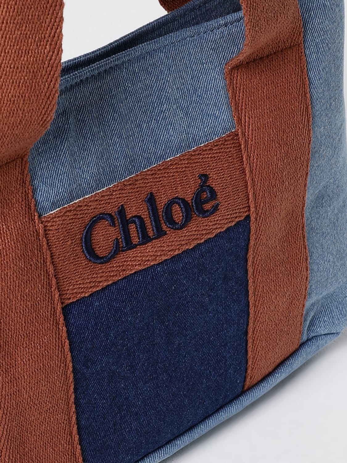 CHLOÉ BOLSO: Chaquetas niños ChloÉ, Denim - Img 3