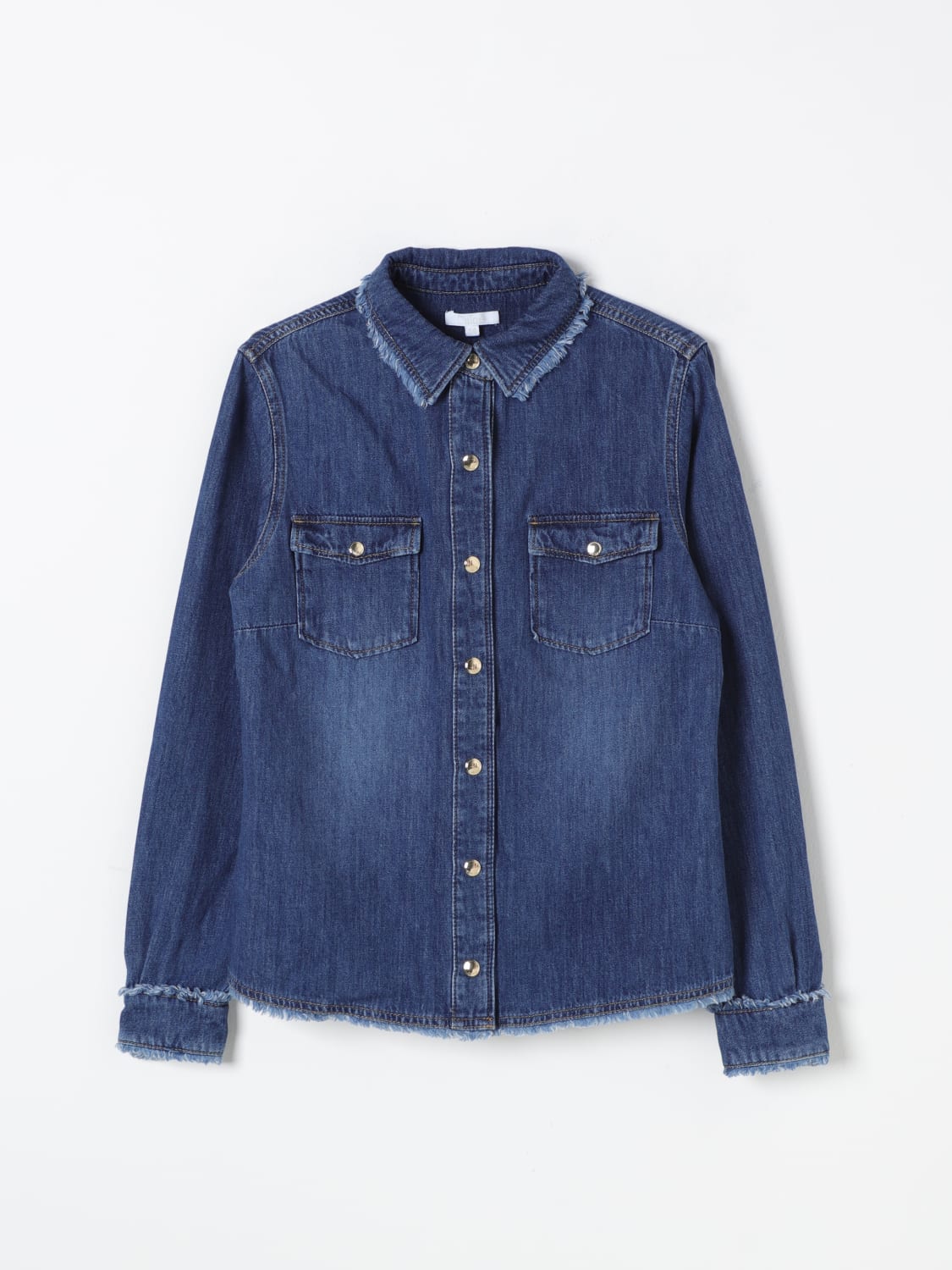 CHLOÉ SHIRT: Shirt kids ChloÉ, Denim - Img 1