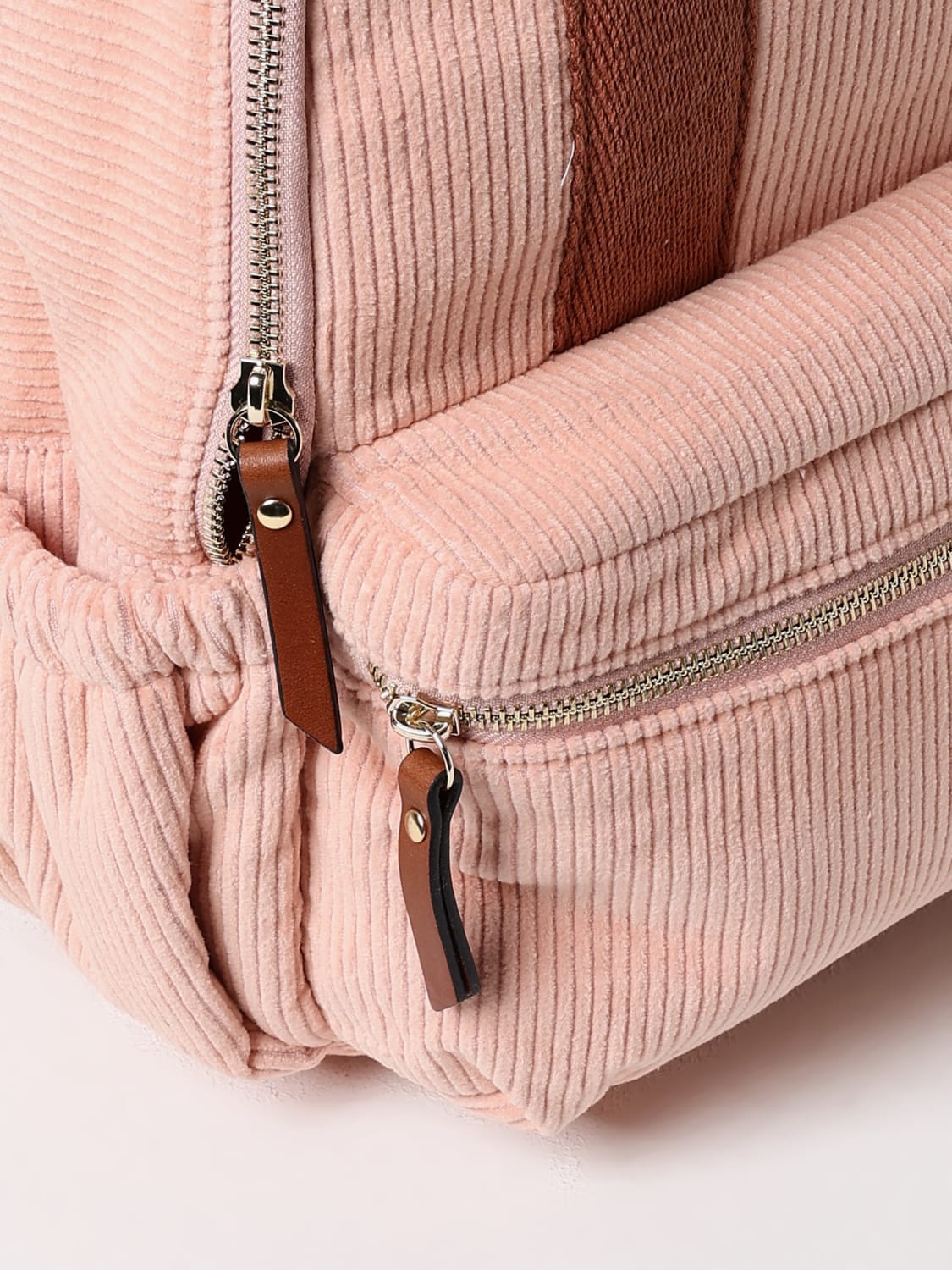 CHLOÉ ZAINO: Zaino Chloè in velluto a coste , Rosa - Img 3