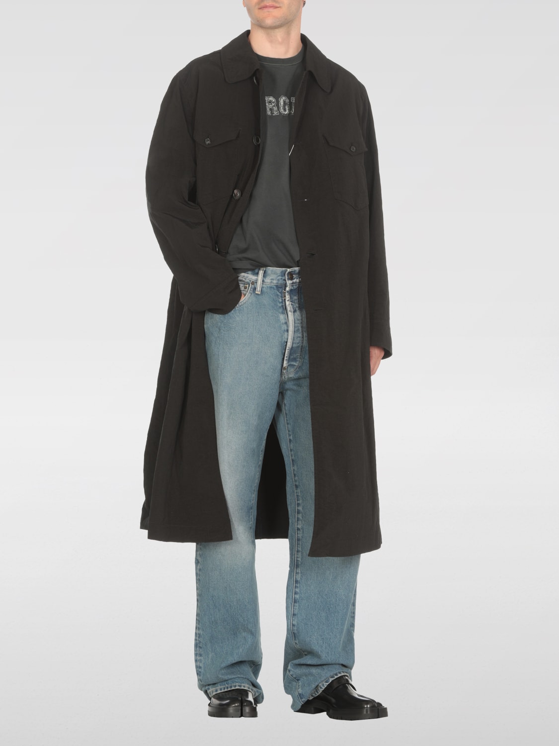 MAISON MARGIELA GABARDINAS: Abrigo hombre Maison Margiela, Negro - Img 2