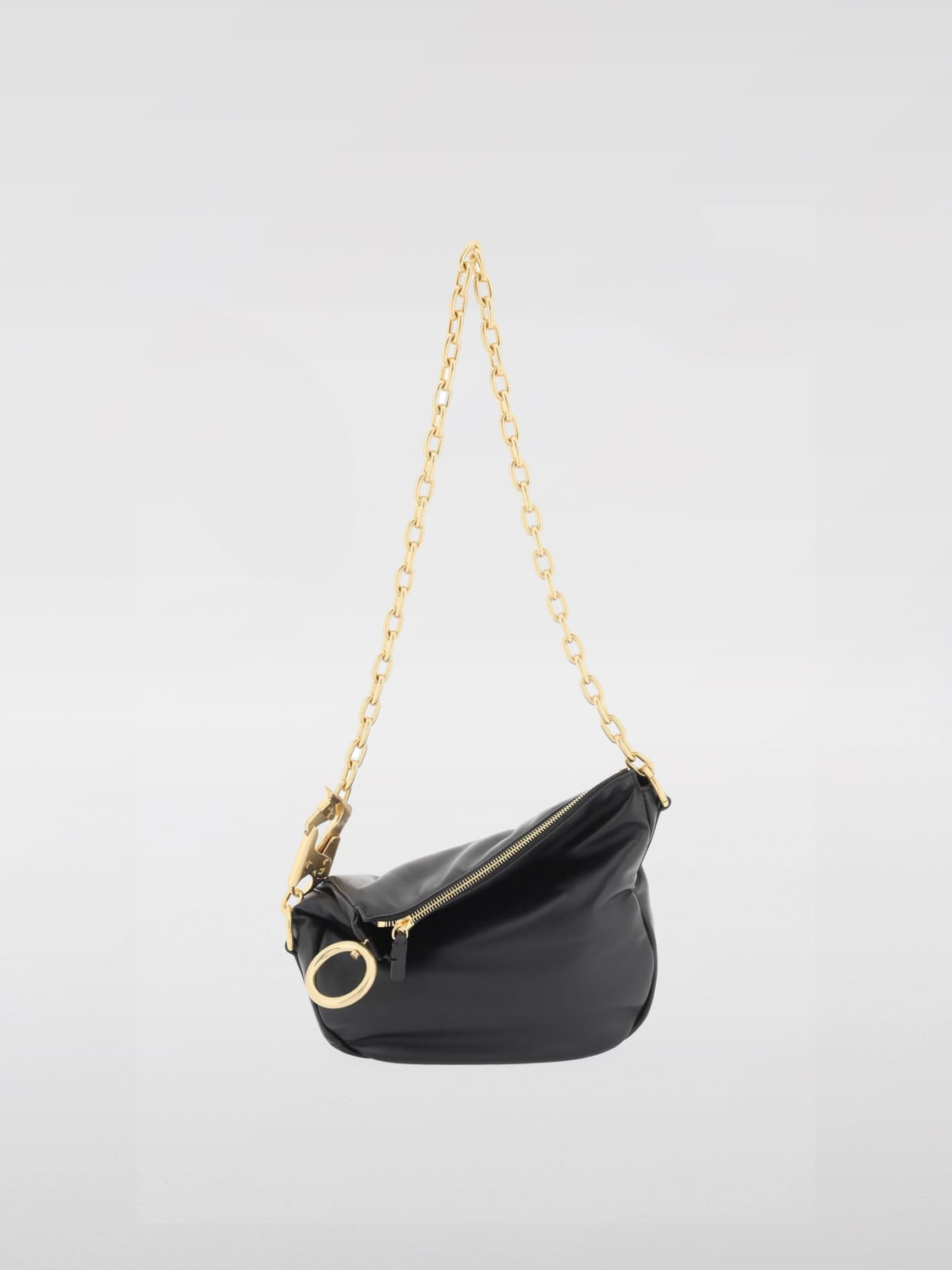 BURBERRY BORSA A SPALLA: Borsa Knight Burberry in nappa , Nero - Img 1