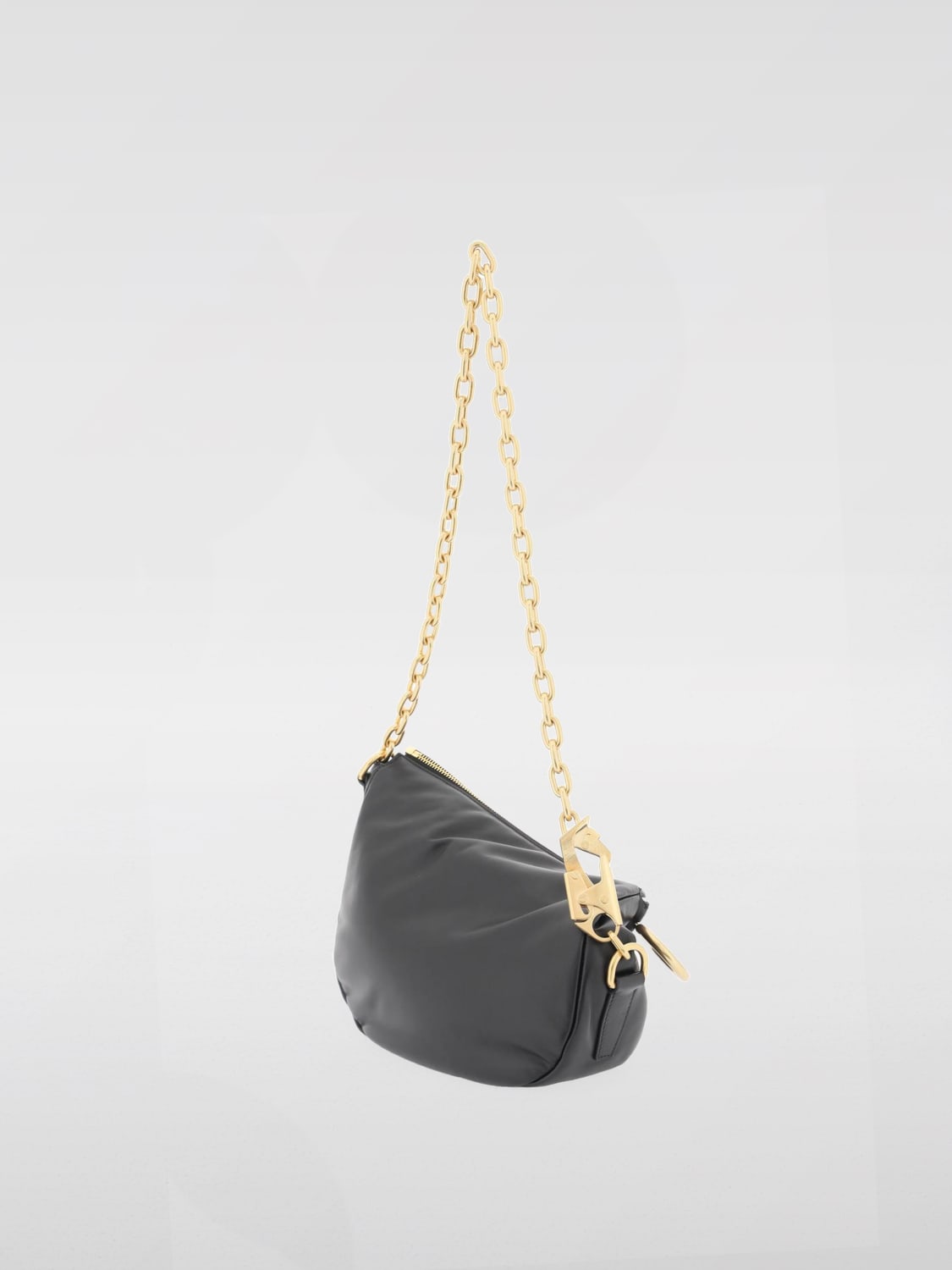 BURBERRY BORSA A SPALLA: Borsa Knight Burberry in nappa , Nero - Img 2