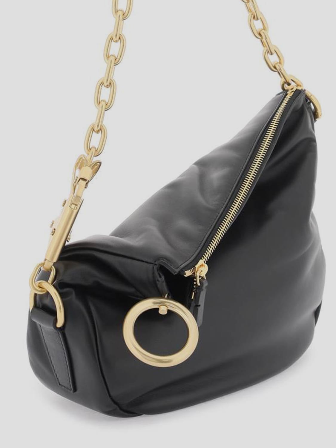 BURBERRY BORSA A SPALLA: Borsa Knight Burberry in nappa , Nero - Img 3