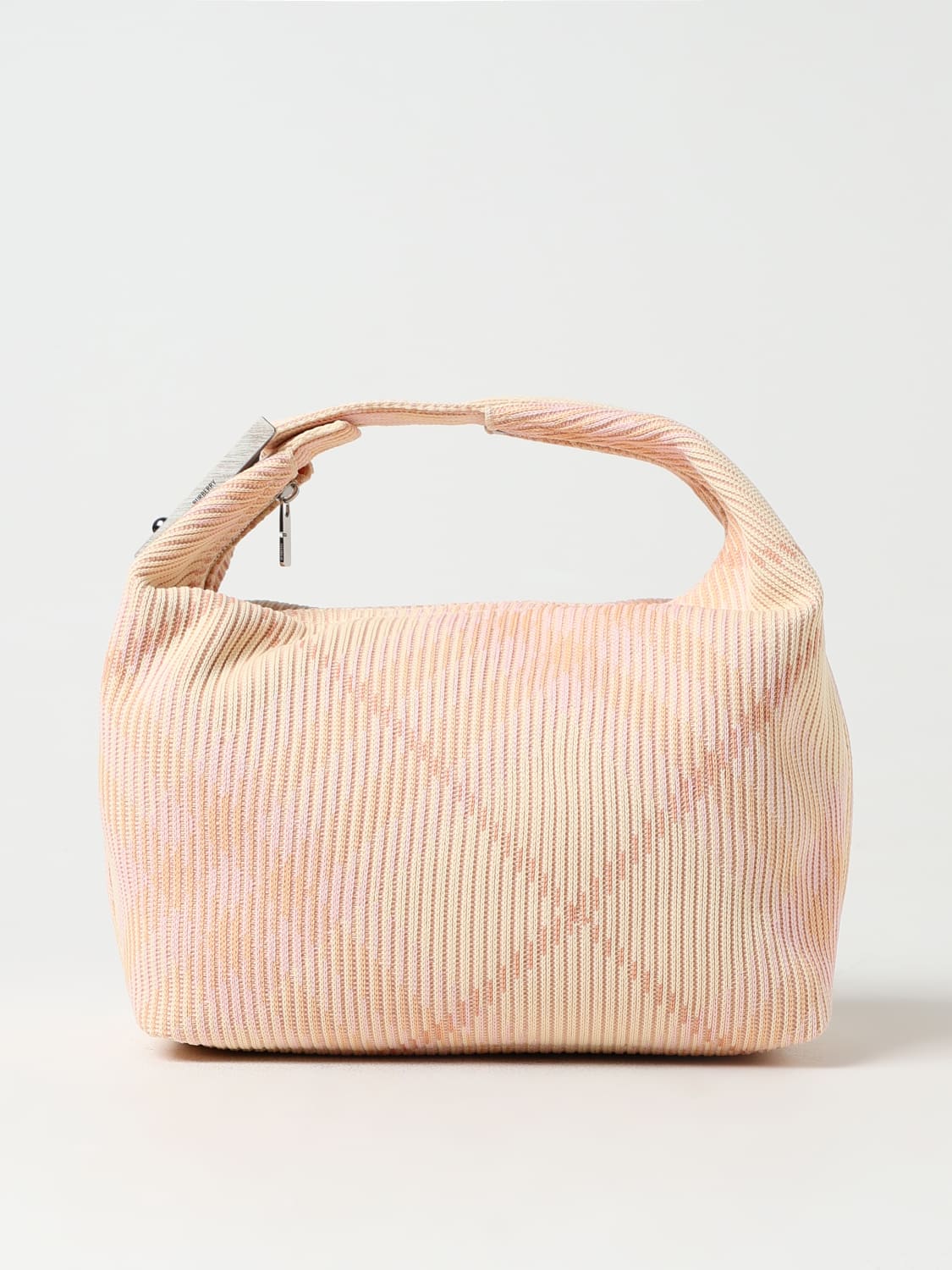 Giglio Borsa Peg Burberry in nylon con Check jacquard