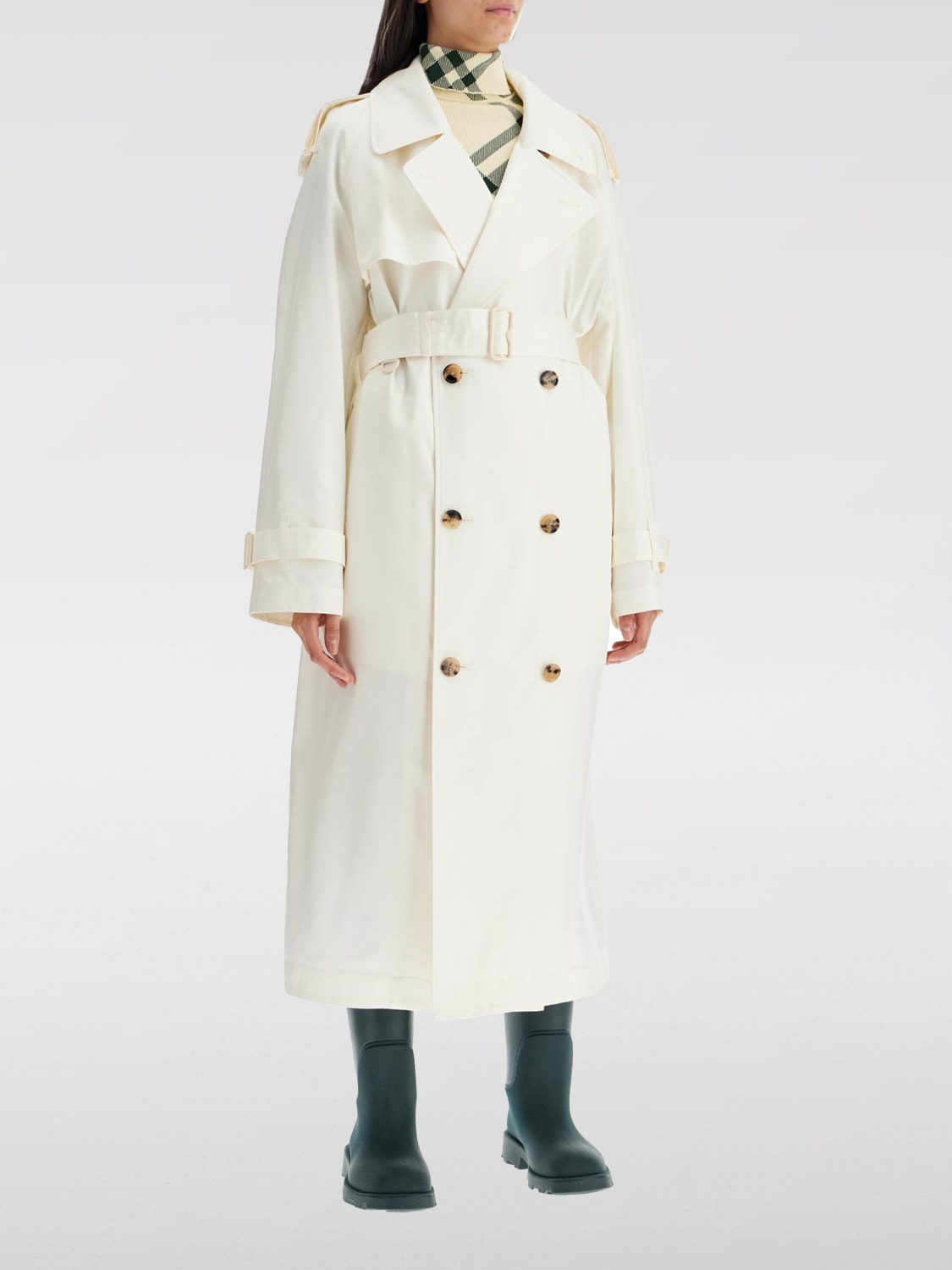 Giglio Trench a doppiopetto Burberry in gabardine