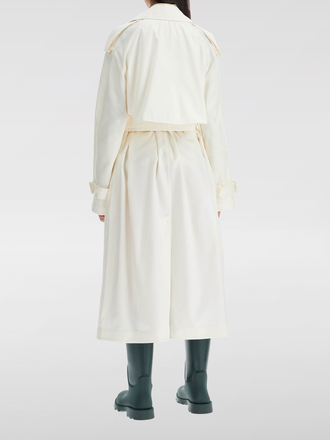 BURBERRY TRENCH COAT: Burberry women's trench coat, White - Img 2