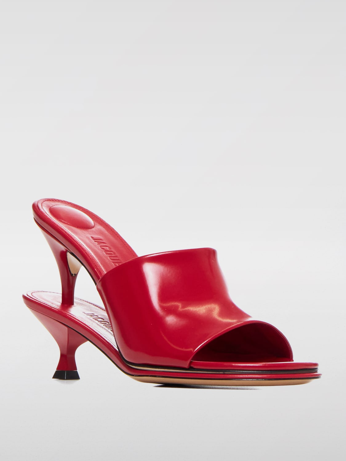 JACQUEMUS HEELED SANDALS: Flat sandals woman Jacquemus, Red - Img 2