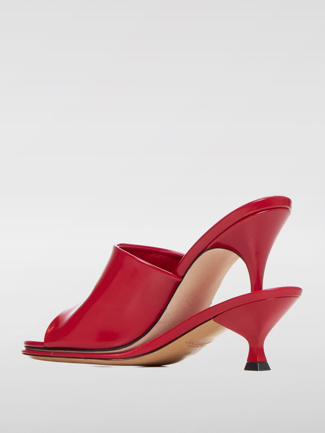 JACQUEMUS SANDALIAS DE TACÓN: Sandalias planas mujer Jacquemus, Rojo - Img 3