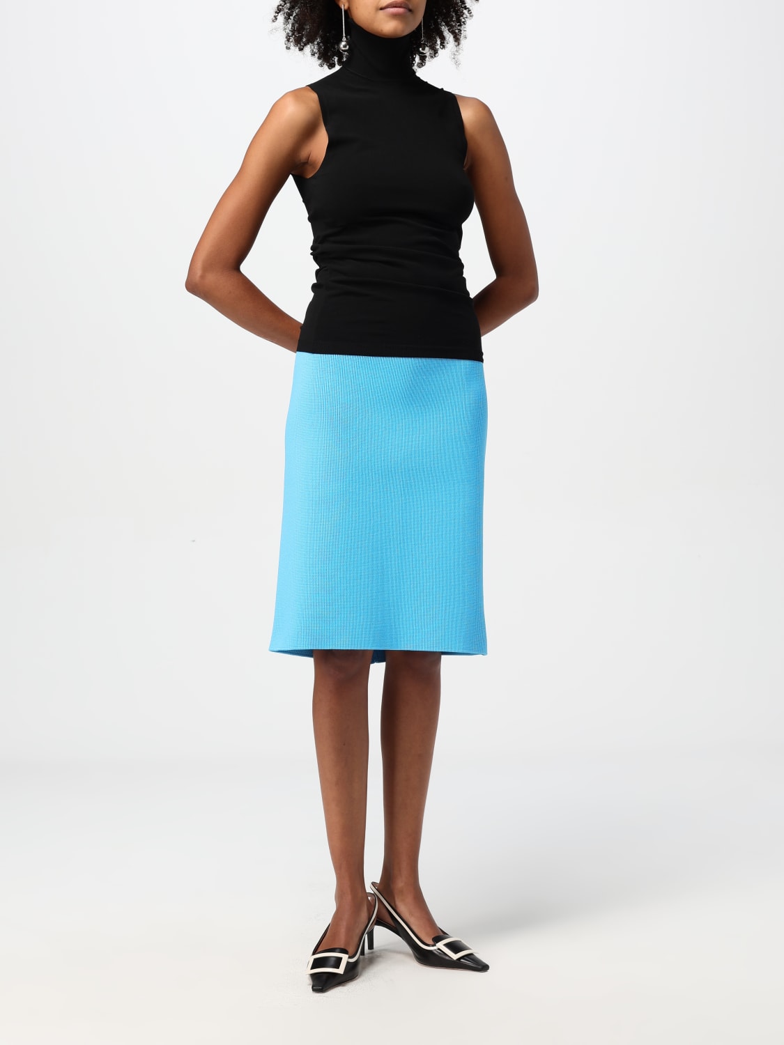 スカート PHILOSOPHY DI LORENZO SERAFINI Woman Skirt Blue 01040730 Philosophy Di Lorenzo Serafini Outlet: Skirt woman - Blue