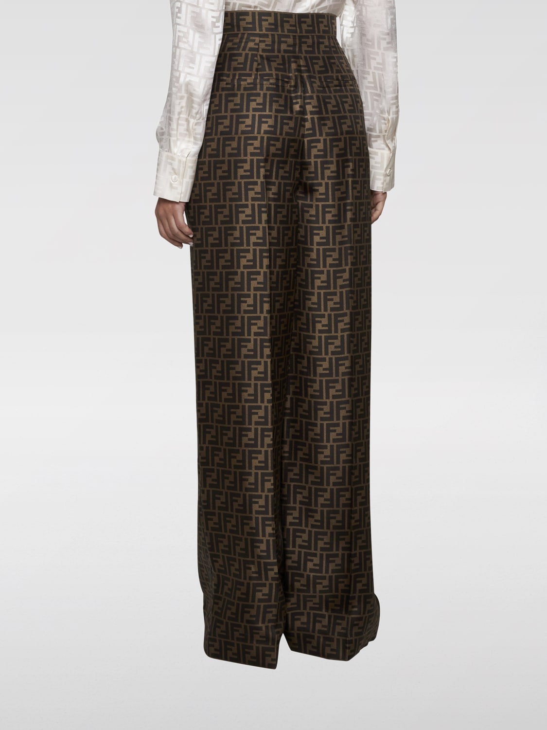 FENDI PANTS: Pants woman Fendi, Brown - Img 2