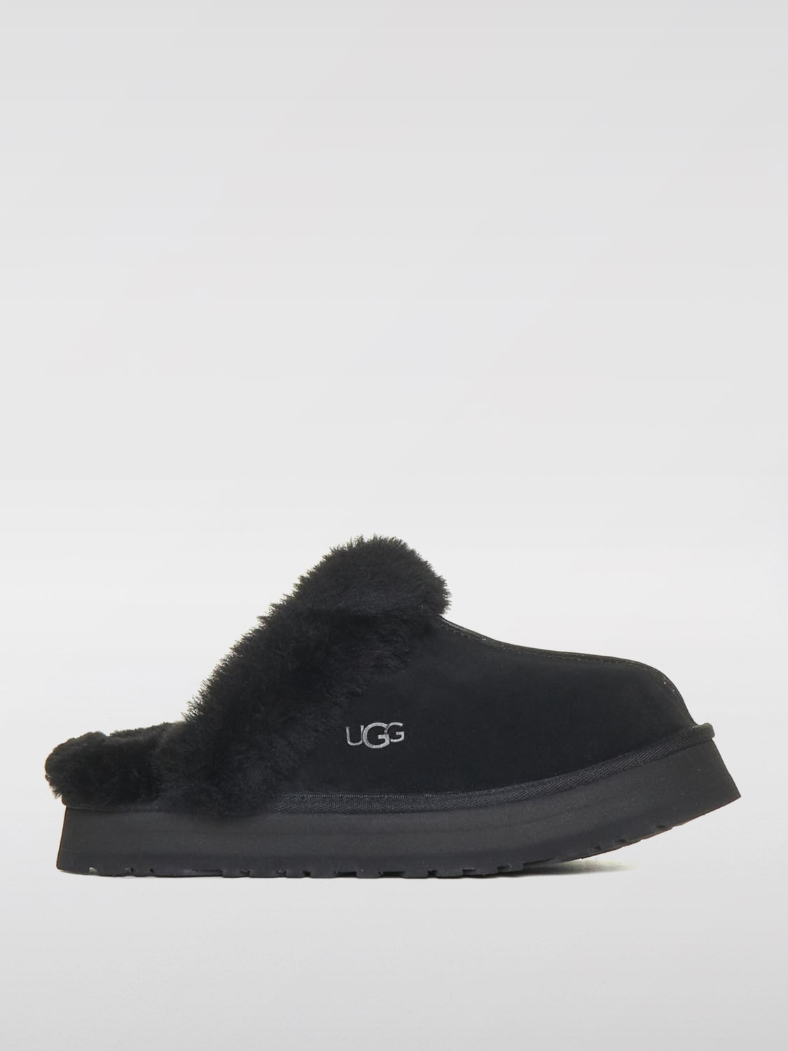 UGG：フラットサンダル レディース - ブラック | GIGLIO.COMオンラインのUGG フラットシューズ 1122550