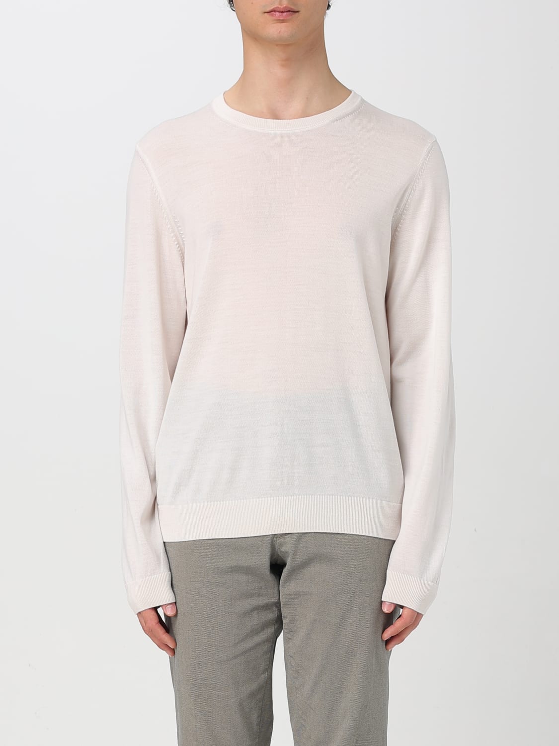 BOSS SWEATER: Sweater men Boss, White - Img 1