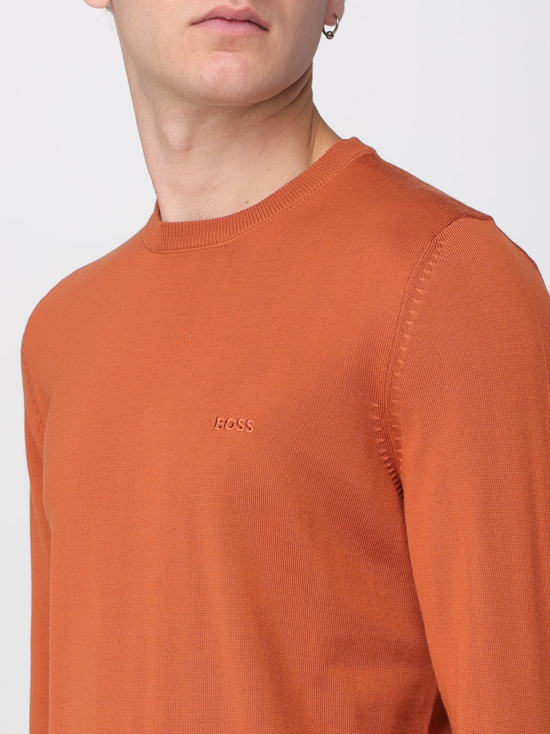 BOSS SWEATER: Sweater men Boss, Orange - Img 3