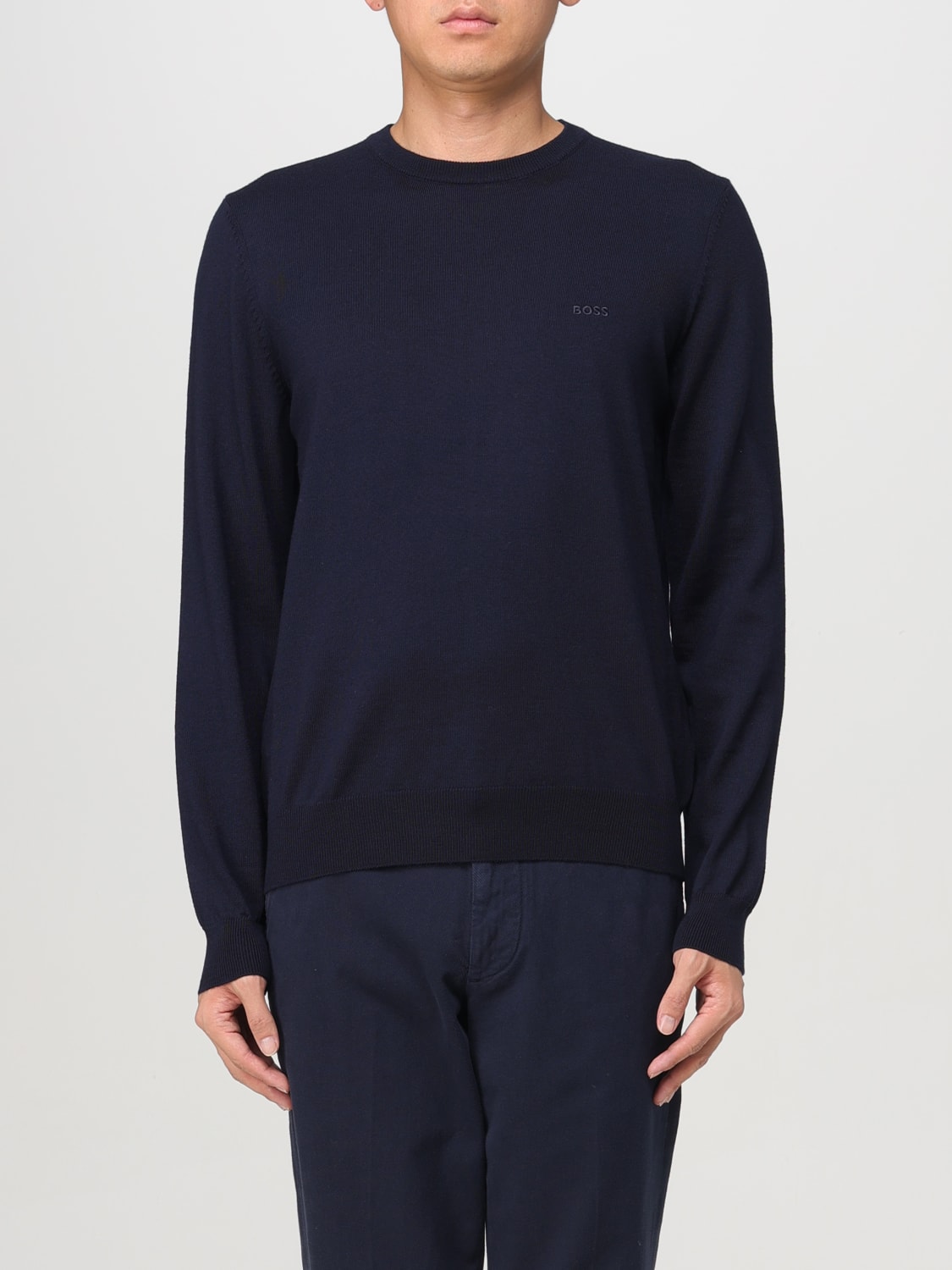 BOSS SWEATER: Sweater men Boss, Blue - Img 1