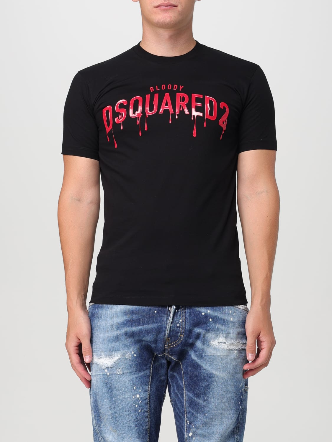 DSQUARED2 T恤: T恤 男士 Dsquared2, 黑色 - Img 1