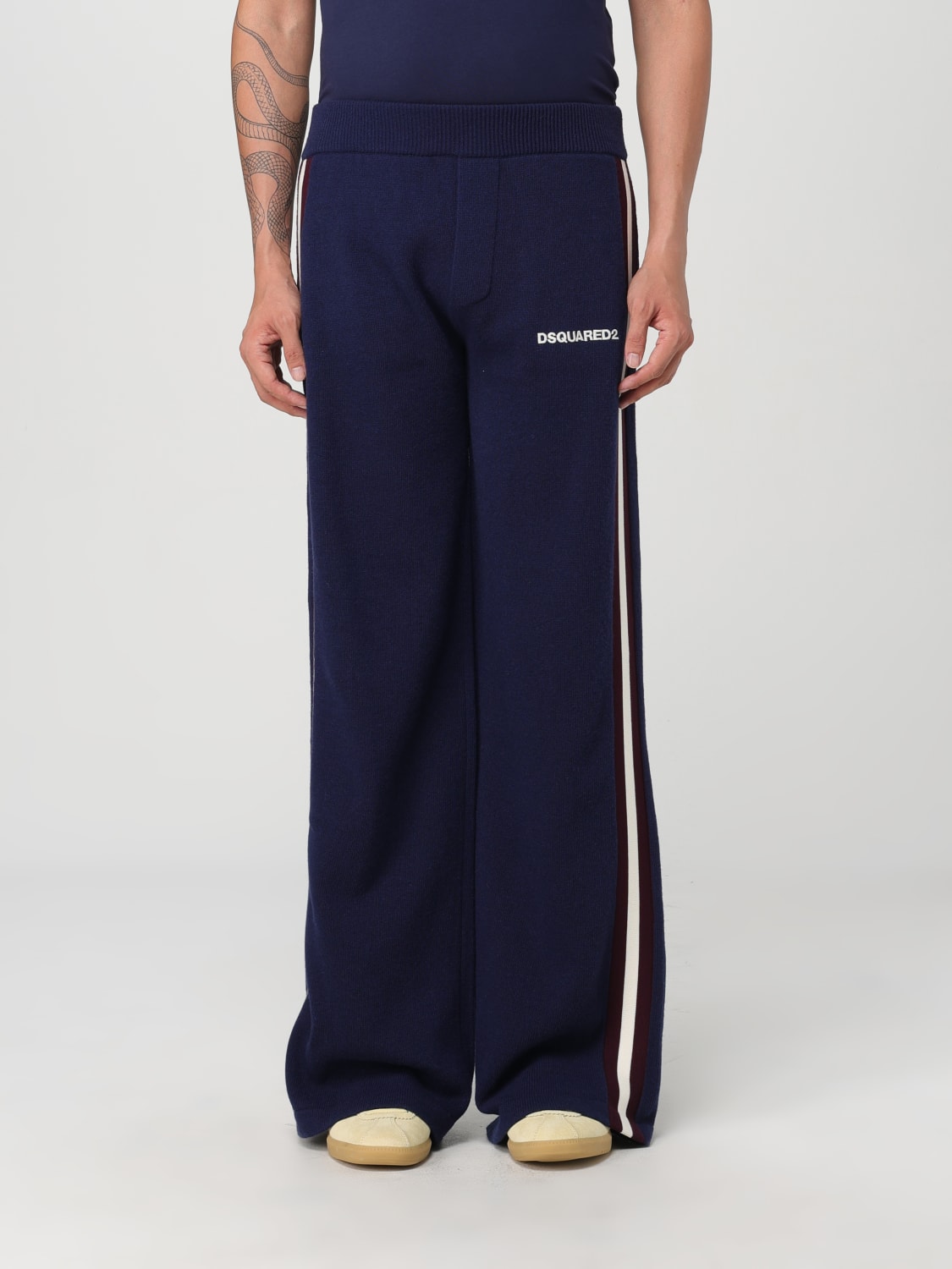 Giglio Pantalone Dsquared2 in lana con logo