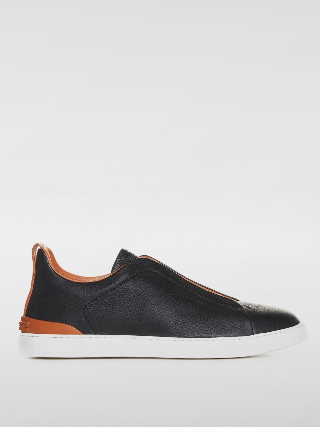 Giglio Sneakers Triple Stitch Zegna in pelle a grana