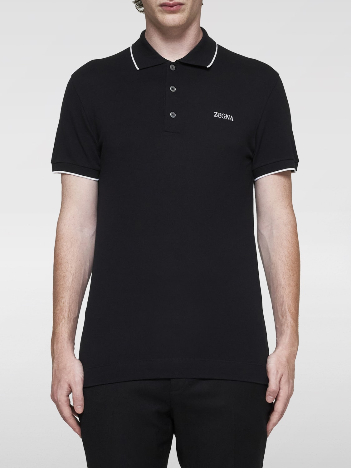 ZEGNA POLO SHIRT: Polo shirt men Zegna, Black - Img 1