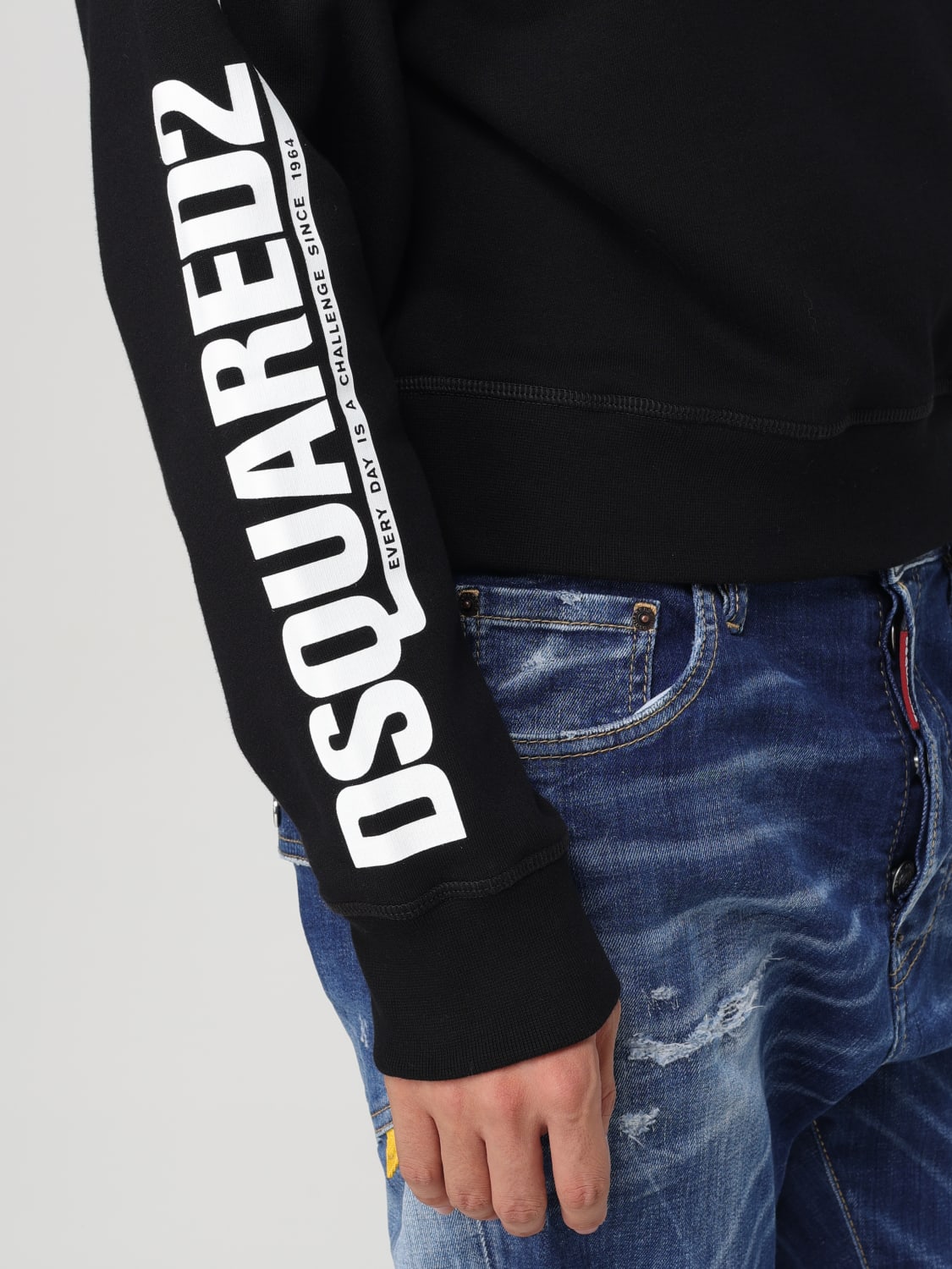 DSQUARED2 스웨트셔츠: 스웨트셔츠 남성 Dsquared2, 블랙 - Img 3