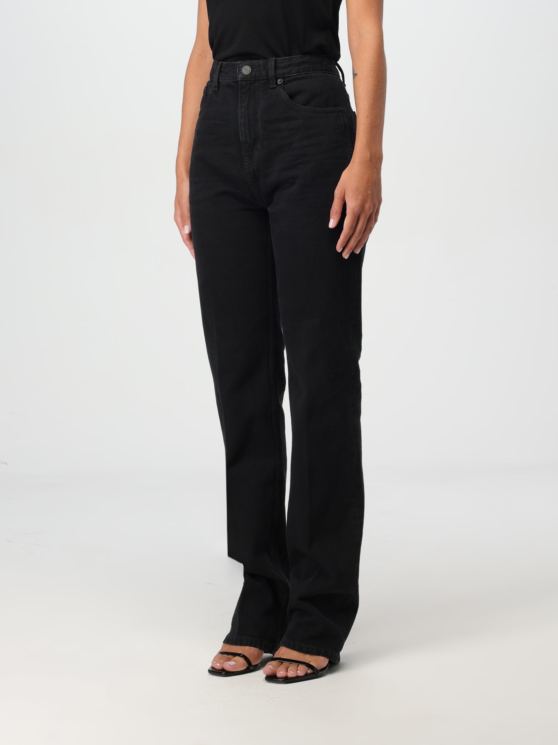 SAINT LAURENT JEANS: Jeans femme Saint Laurent, Noir - Img 4