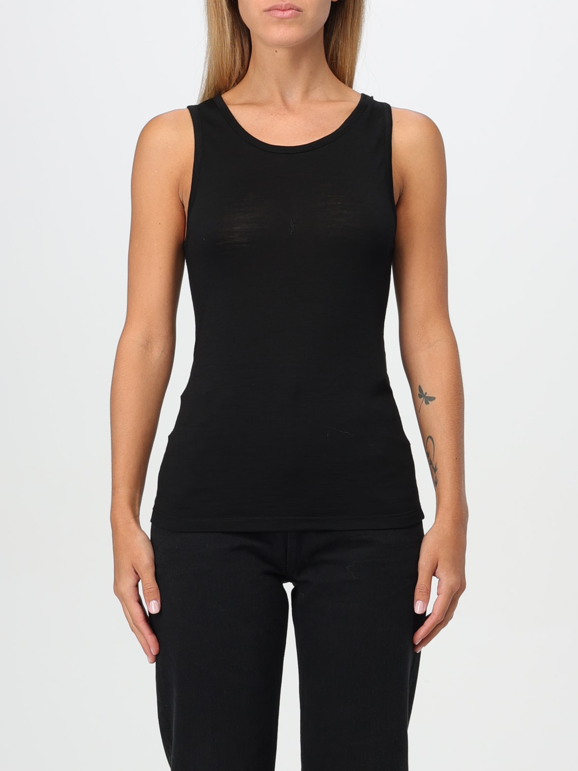 SAINT LAURENT TOP: Top femme Saint Laurent, Noir - Img 1