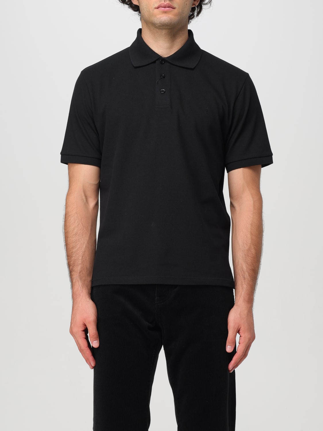 SAINT LAURENT POLO SHIRT: Polo shirt men Saint Laurent, Black - Img 1